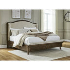  Sturlayne Brown/Beige Upholstered Panel Bed