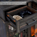 Meuble TV avec cheminée pour téléviseur de 80 pouces, meuble de divertissement, console multimédia