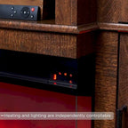 Meuble TV avec cheminée pour téléviseur de 80 pouces, meuble de divertissement, console multimédia