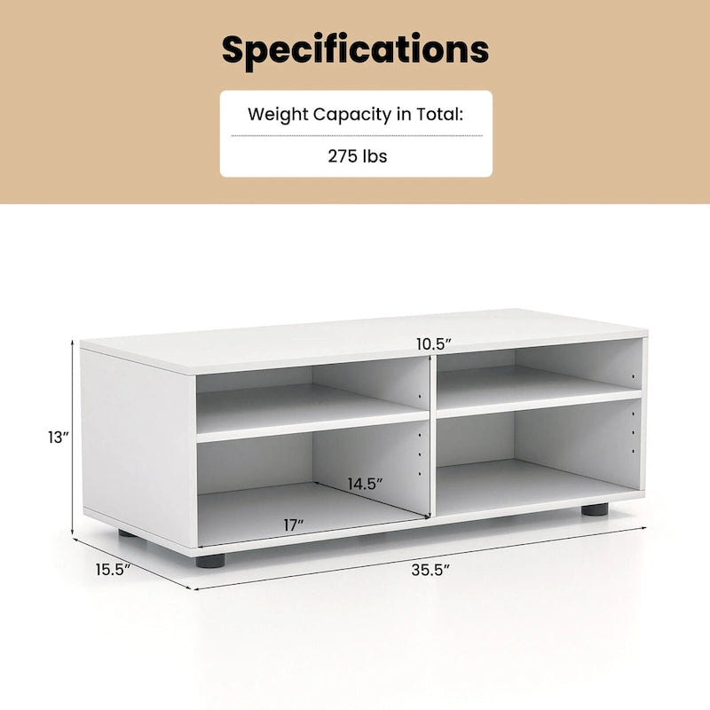 Meuble TV avec 4 casiers et centre de divertissement
