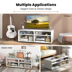 Meuble TV avec 4 casiers et centre de divertissement