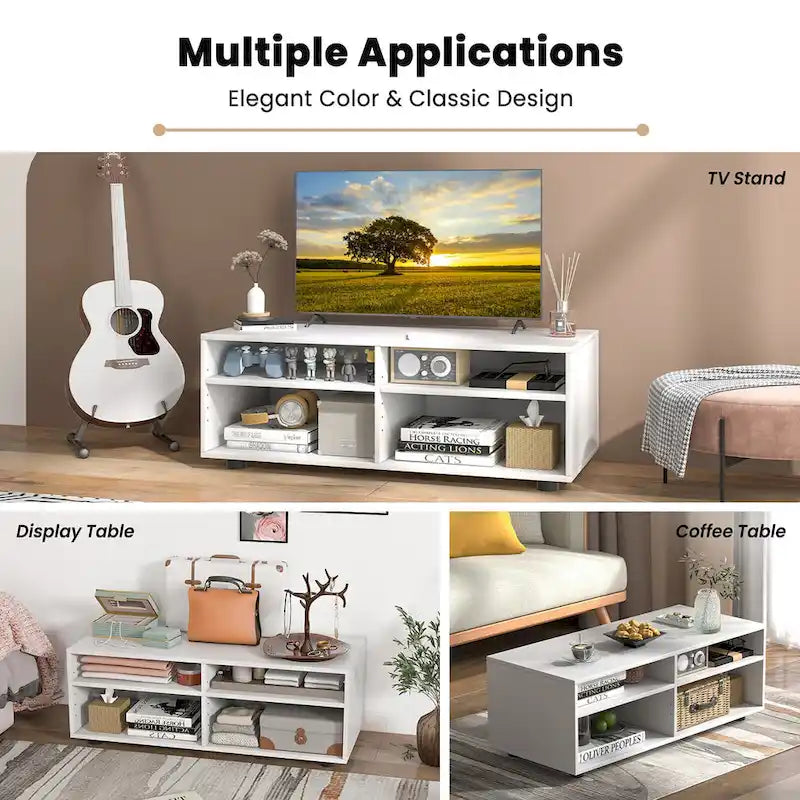Meuble TV avec 4 casiers et centre de divertissement