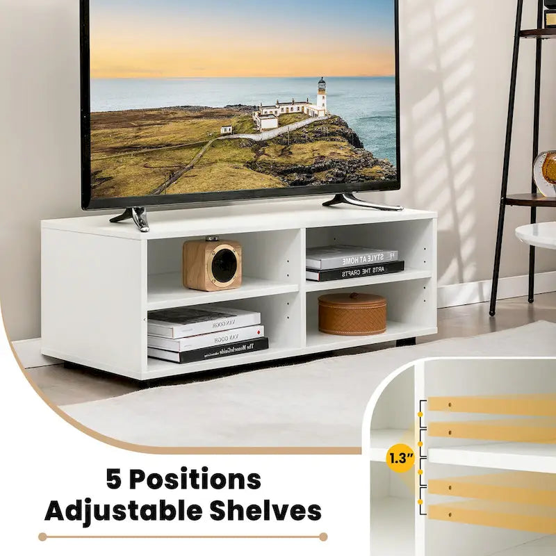 Meuble TV avec 4 casiers et centre de divertissement