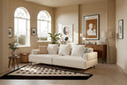 Modern Deep Seat Sofa with Pillows, High Legs, Comfortable Living Room Sofa, Apartment Sofa