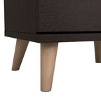  Mid-Century Modern Cappuccino 2-Drawer Nightstand by 