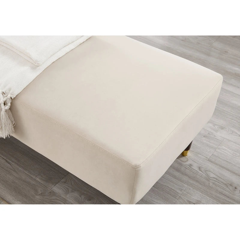 Chaise longue moderne en velours 29,50 x 55,90 x 28,70