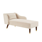 Chaise longue moderne en velours 29,50 x 55,90 x 28,70