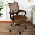 Fauteuil de bureau ergonomique en maille respirante avec design réglable, support lombaire et mobilité améliorée grâce à des roulettes pivotantes à 360°