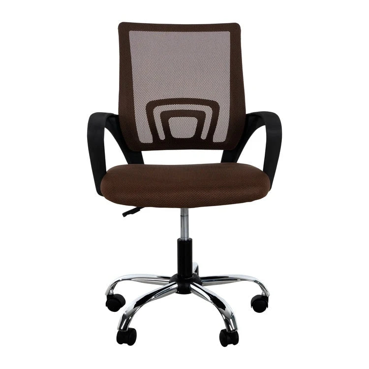 Fauteuil de bureau ergonomique en maille respirante avec design réglable, support lombaire et mobilité améliorée grâce à des roulettes pivotantes à 360°
