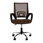 Fauteuil de bureau ergonomique en maille respirante avec design réglable, support lombaire et mobilité améliorée grâce à des roulettes pivotantes à 360°