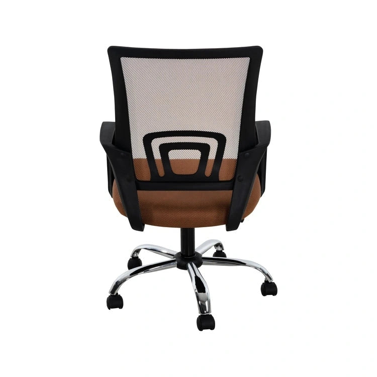 Fauteuil de bureau ergonomique en maille respirante avec design réglable, support lombaire et mobilité améliorée grâce à des roulettes pivotantes à 360°