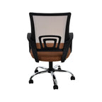 Fauteuil de bureau ergonomique en maille respirante avec design réglable, support lombaire et mobilité améliorée grâce à des roulettes pivotantes à 360°