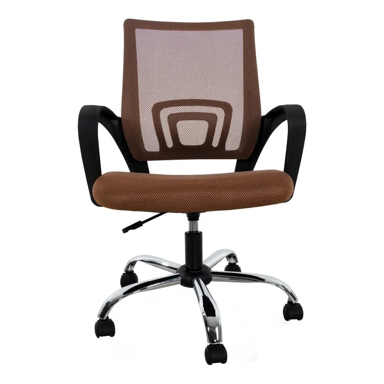 Fauteuil de bureau ergonomique en maille respirante avec design réglable, support lombaire et mobilité améliorée grâce à des roulettes pivotantes à 360°