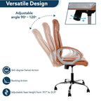 Fauteuil de bureau ergonomique en maille respirante avec design réglable, support lombaire et mobilité améliorée grâce à des roulettes pivotantes à 360°
