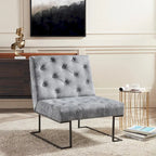 Corvus Savannah Tufted Velvet Upholstered Lounge Accent Chair