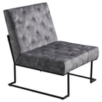 Fauteuil d'appoint capitonné en velours