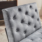 Fauteuil d'appoint capitonné en velours