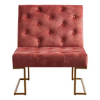 Fauteuil d'appoint capitonné en velours