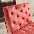 Fauteuil d'appoint capitonné en velours