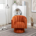 Fauteuil pivotant rond et cylindrique moderne en velours, avec accoudoirs, pour salon
