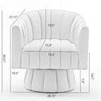 Fauteuil pivotant rond et cylindrique moderne en velours, avec accoudoirs, pour salon