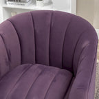 Fauteuil pivotant rond et cylindrique moderne en velours, avec accoudoirs, pour salon
