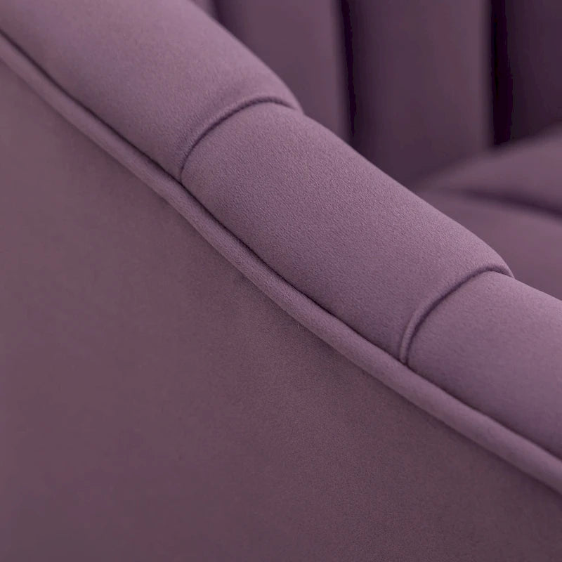 Fauteuil pivotant rond et cylindrique moderne en velours, avec accoudoirs, pour salon