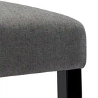 Lot de 2 tabourets de bar à hauteur de comptoir, rembourrés en tissu, avec dossier et clous décoratifs, de 61 cm