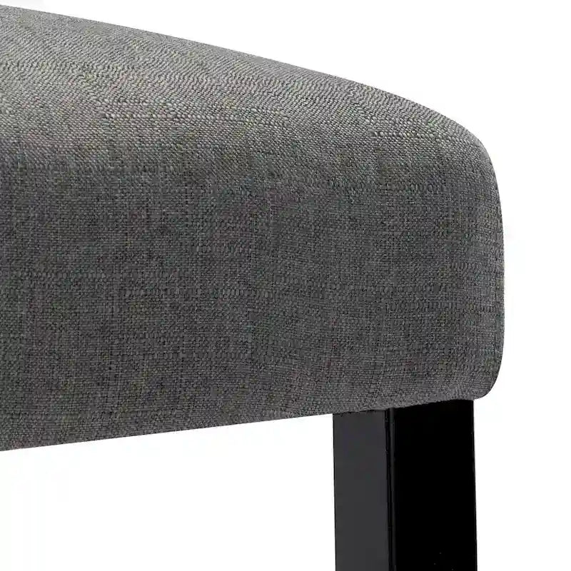 Lot de 2 tabourets de bar à hauteur de comptoir, rembourrés en tissu, avec dossier et clous décoratifs, de 61 cm