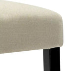 Lot de 2 tabourets de bar à hauteur de comptoir, rembourrés en tissu, avec dossier et clous décoratifs, de 61 cm
