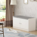 Banc de rangement pour chaussures d'entrée avec coussin