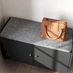 Banc de rangement pour chaussures d'entrée avec coussin