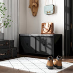 Banc de rangement pour chaussures d'entrée avec coussin