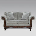  Carved Wood Frame Loveseat