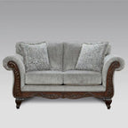  Carved Wood Frame Loveseat