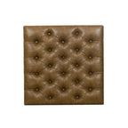Pouf de cocktail capitonné carré avec dessus rembourré