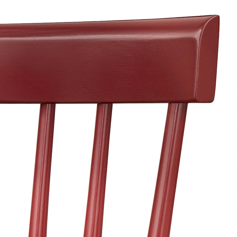 Chaises de salle à manger à barreaux en bois massif (lot de 2)