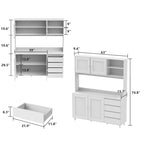 Bahut Armoire à vin Meuble à thé Meuble de cuisine Buffets