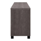 Meuble TV de 71 pouces de large avec portes de rangement, pour téléviseurs jusqu'à 85 pouces