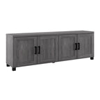 Meuble TV de 71 pouces de large avec portes de rangement, pour téléviseurs jusqu'à 85 pouces