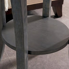 Table d'appoint ronde avec étagère