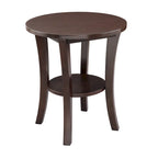 Table d'appoint ronde avec étagère