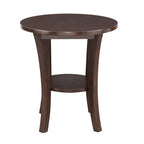 Table d'appoint ronde avec étagère