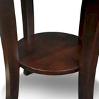 Table d'appoint ronde avec étagère