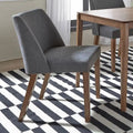 Chaises de salle à manger Noyer et Lin Rembourré Lot de 2 Couleurs Variées
