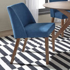 Chaises de salle à manger Noyer et Lin Rembourré Lot de 2 Couleurs Variées