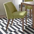 Chaises de salle à manger Noyer et Lin Rembourré Lot de 2 Couleurs Variées