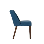 Chaises de salle à manger Noyer et Lin Rembourré Lot de 2 Couleurs Variées