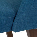Chaises de salle à manger Noyer et Lin Rembourré Lot de 2 Couleurs Variées