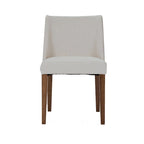 Chaises de salle à manger Noyer et Lin Rembourré Lot de 2 Couleurs Variées
